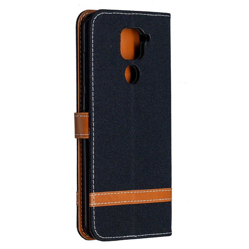 Læder Cover Xiaomi Redmi Note 9 Stof- Og Lædereffekt