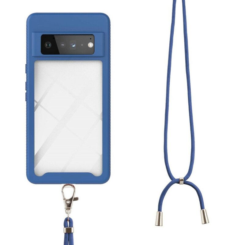 Cover Google Pixel 6 Pro Hybrid Med Snøre Og Farvet Kontur