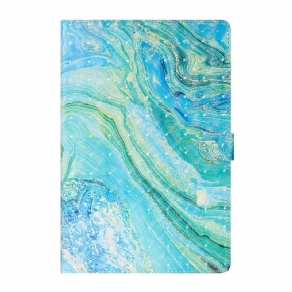 Flip Cover Samsung Galaxy Tab S7 Plus / Tab S8 Plus Grøn Bølge