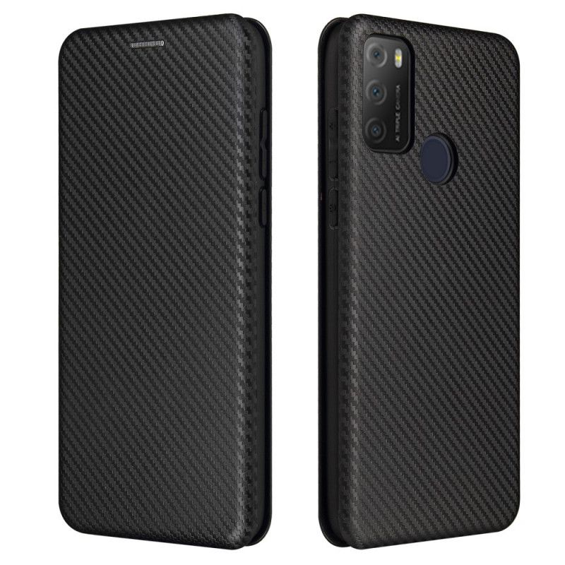 Cover Alcatel 1S / 3L (2021) Flip Cover Kulfiber