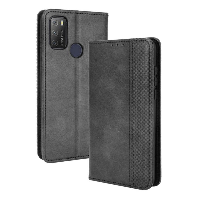 Cover Alcatel 1S / 3L (2021) Flip Cover Vintage Stiliseret Lædereffekt