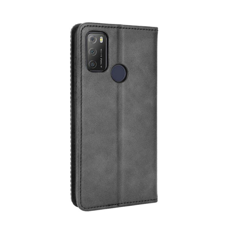 Cover Alcatel 1S / 3L (2021) Flip Cover Vintage Stiliseret Lædereffekt