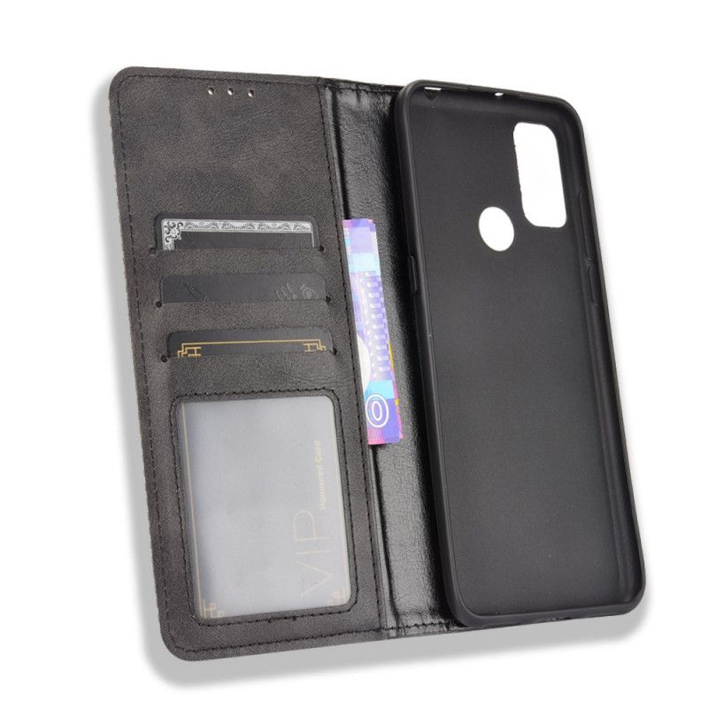 Cover Alcatel 1S / 3L (2021) Flip Cover Vintage Stiliseret Lædereffekt