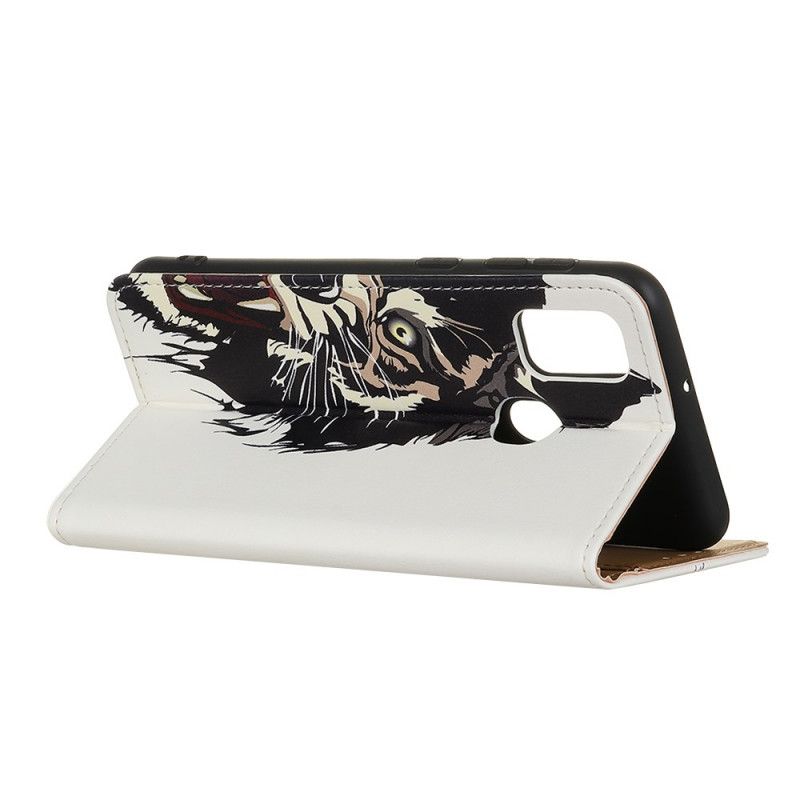 Læder Cover Alcatel 1S / 3L (2021) Hærd Tiger