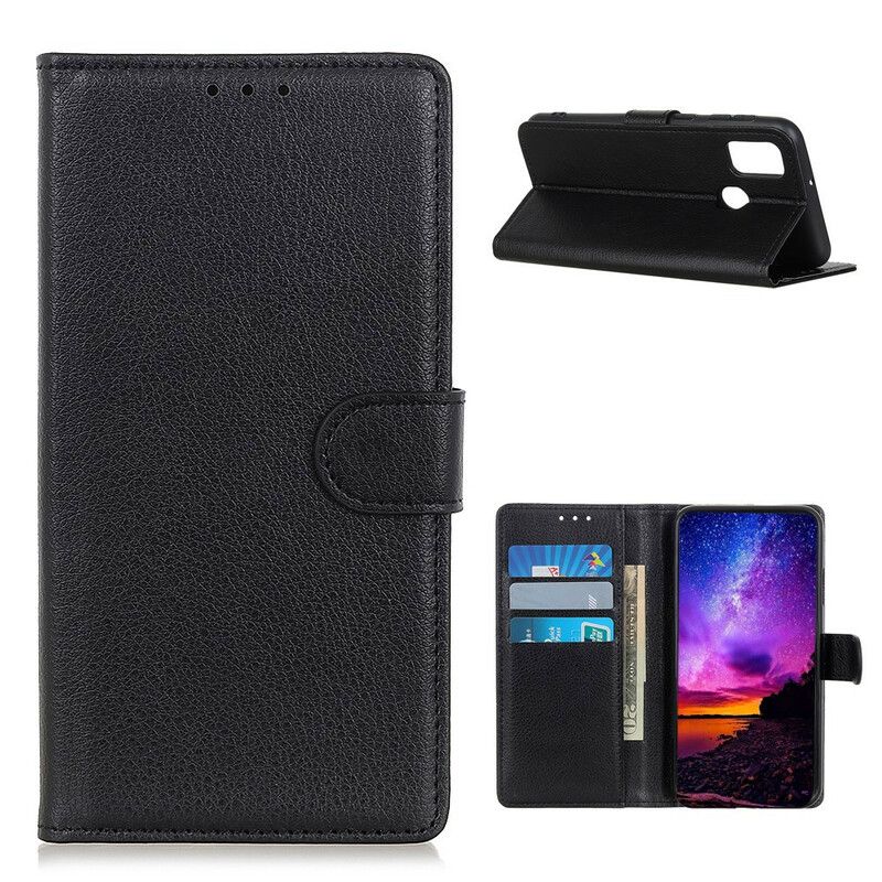 Flip Cover Realme 7i Traditionelt Litchi