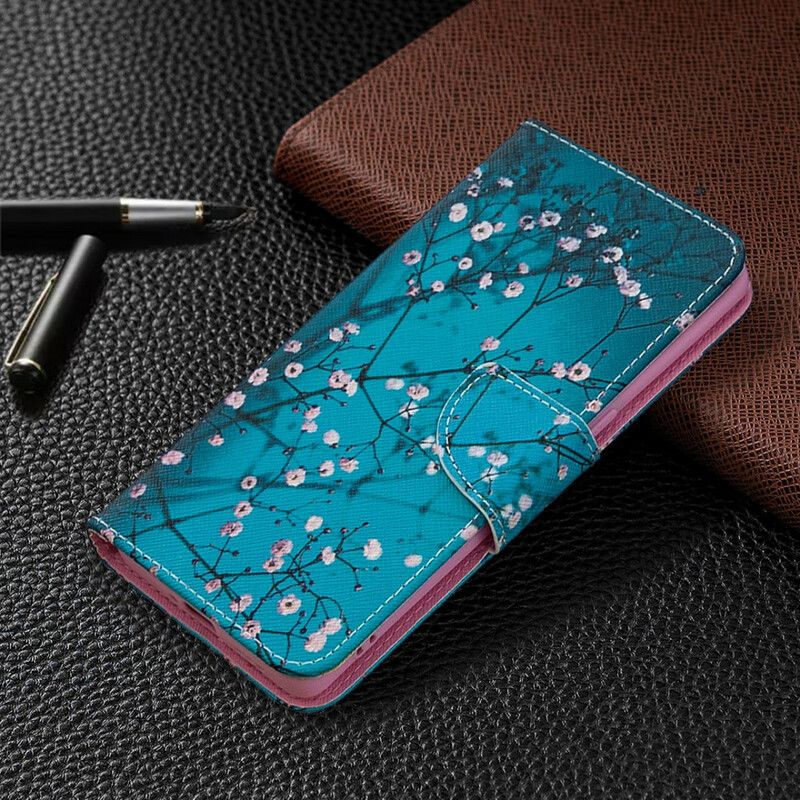 Flip Cover Oppo Find X2 Neo Blomstrende Træ