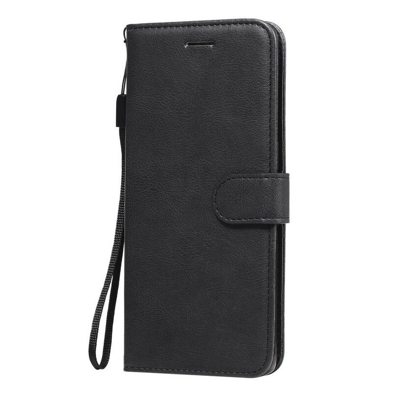 Flip Cover Oppo Find X2 Neo Med Snor Ensfarvet Serierem