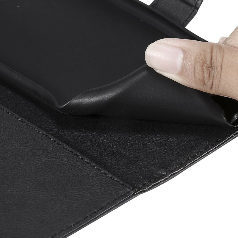 Flip Cover Oppo Find X2 Neo Med Snor Ensfarvet Serierem