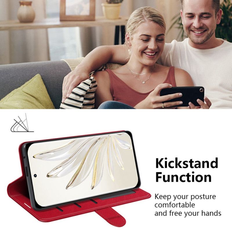 Flip Cover Honor 70 Design Lædereffekt