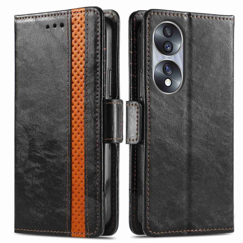 Flip Cover Honor 70 Tofarvet Dobbeltlås