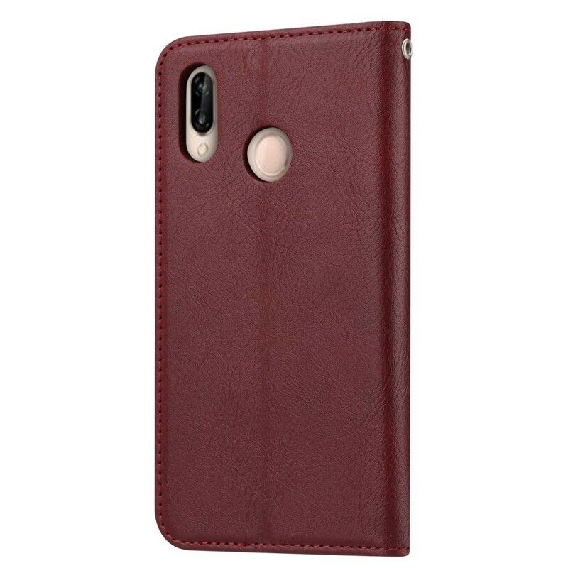 Cover Huawei P20 Lite Flip Cover Faux Læder Kortholder