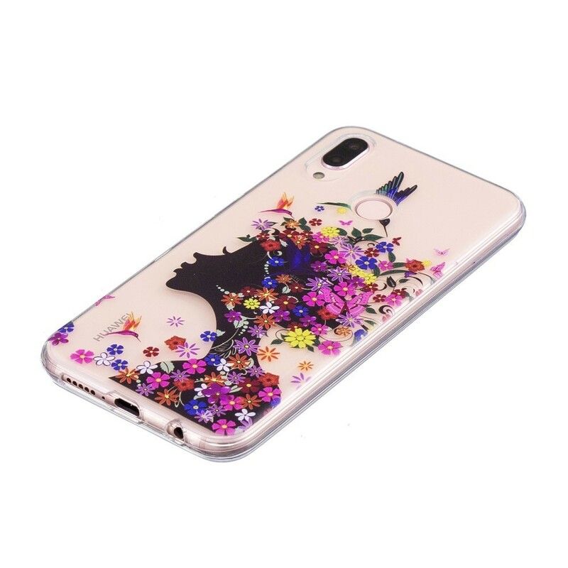 Cover Huawei P20 Lite Transparent Blomsterpige