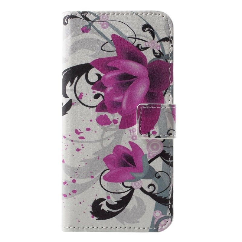 Flip Cover Huawei P20 Lite Tropiske Blomster