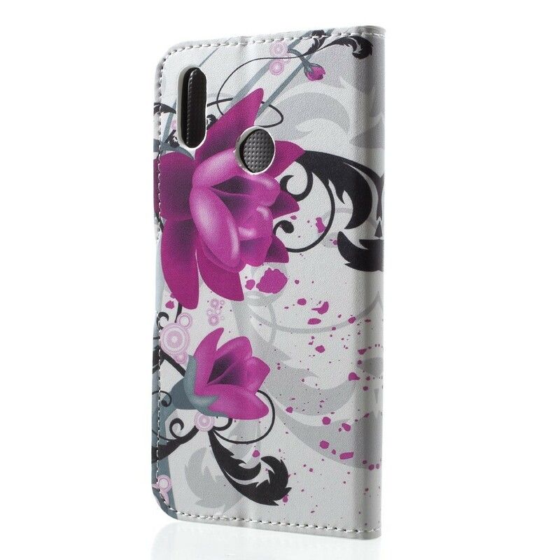 Flip Cover Huawei P20 Lite Tropiske Blomster