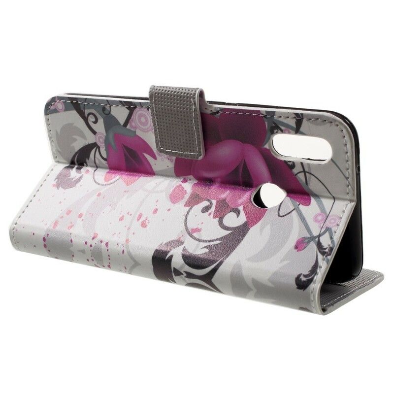 Flip Cover Huawei P20 Lite Tropiske Blomster