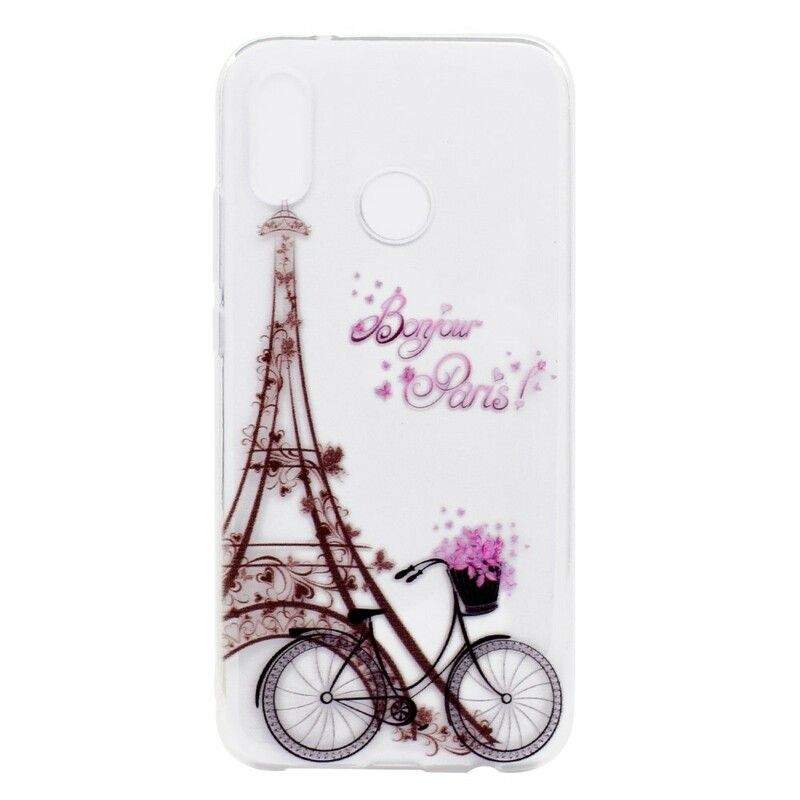 Mobilcover Huawei P20 Lite Transparent Bonjour Paris