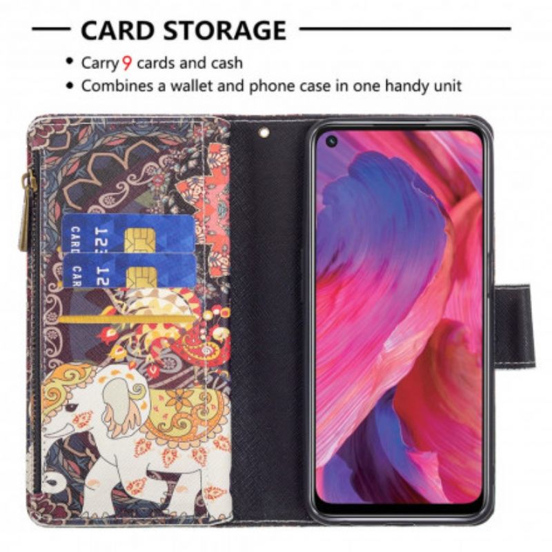 Flip Cover Oppo A54 5G / A74 5G Elefant Lynlåslomme