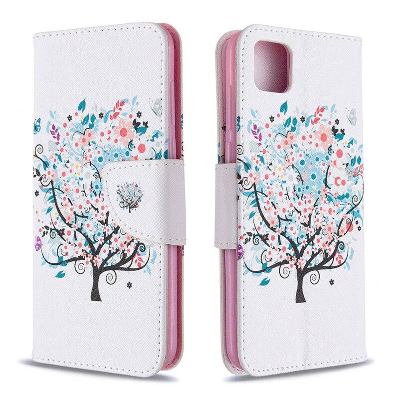 Flip Cover Huawei Y5p Blomstret Træ
