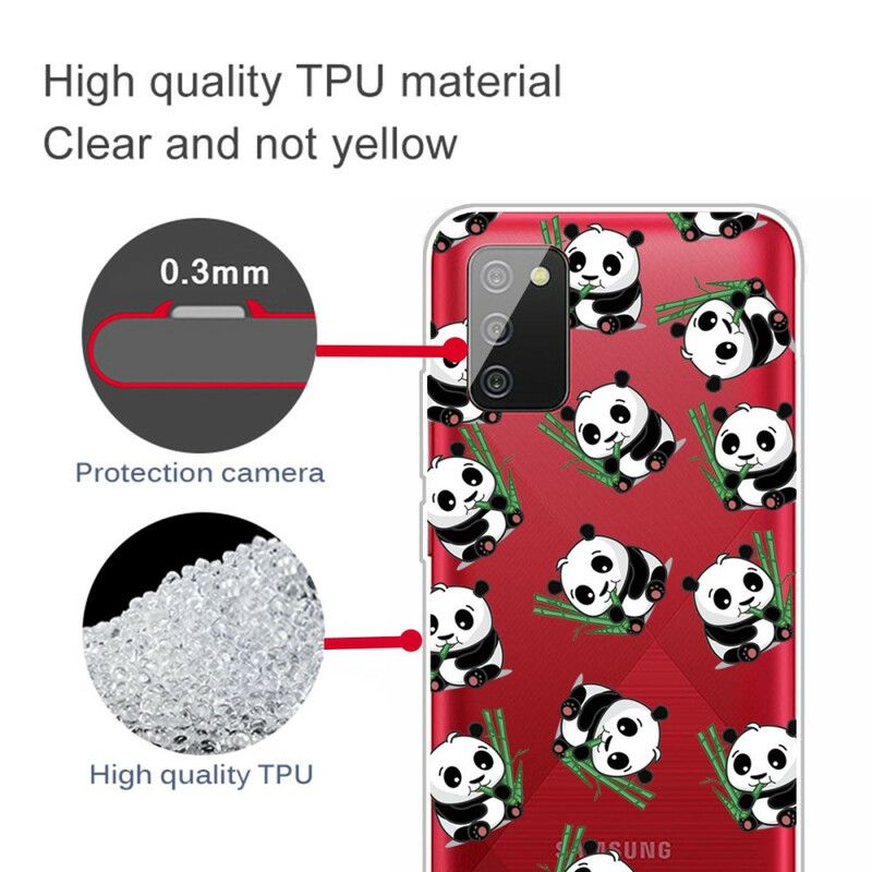 Cover Samsung Galaxy A02s Små Pandaer