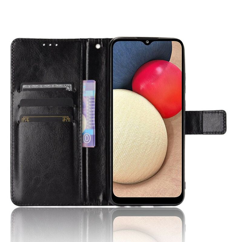 Læder Cover Samsung Galaxy A02s Flashy Imiteret Læder