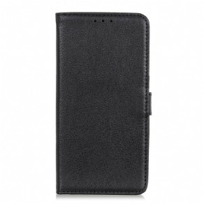 Læder Cover Samsung Galaxy A02s Traditionelt Litchi