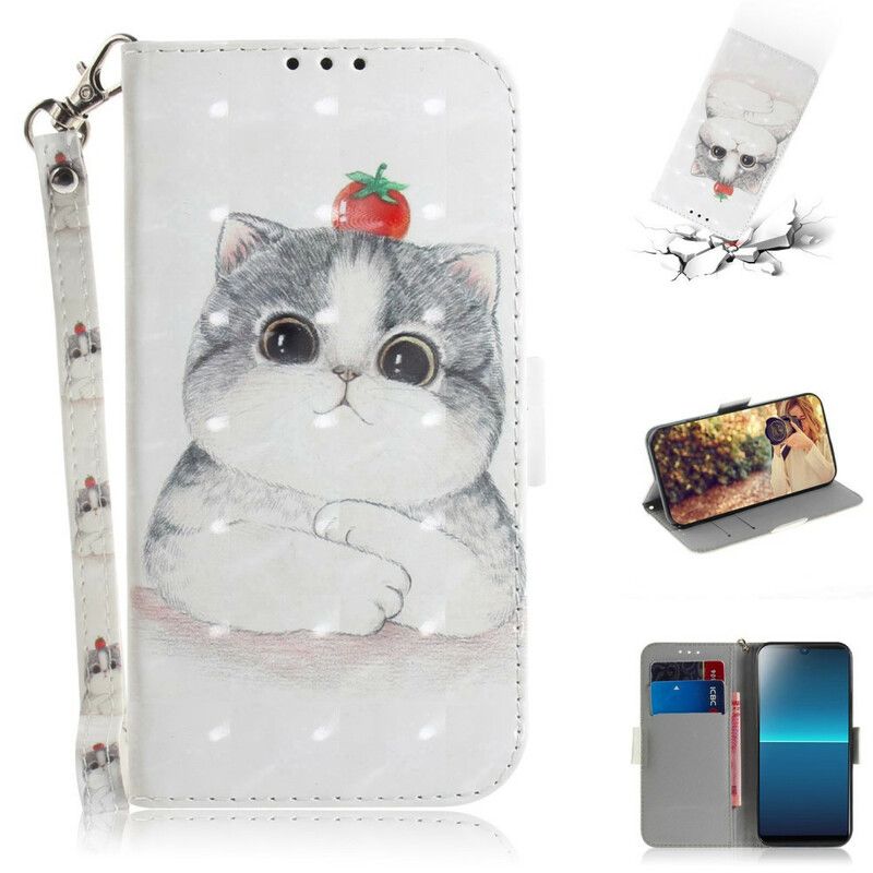 Flip Cover Sony Xperia L4 Med Snor Tomat På Remmekatten