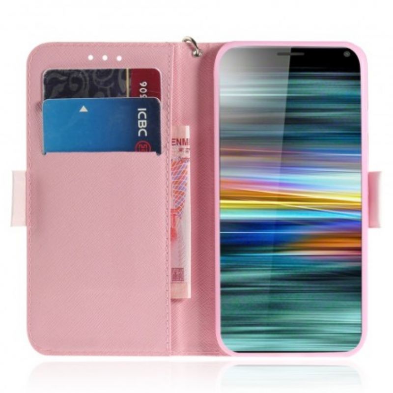 Flip Cover Sony Xperia 10 Med Snor Thong Cat Friends