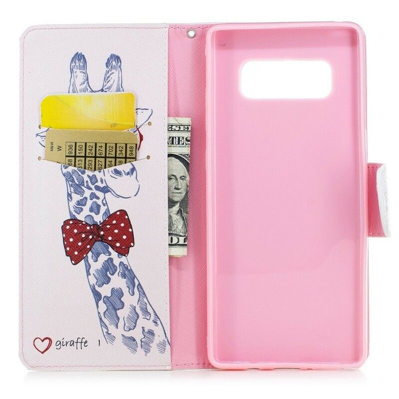 Flip Cover Samsung Galaxy Note 8 Nørdet Giraf