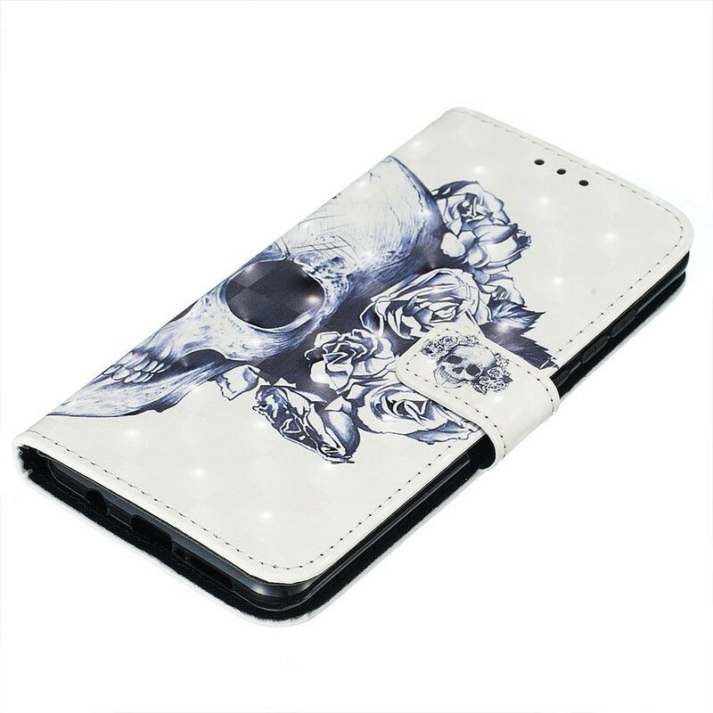 Flip Cover Xiaomi Redmi Note 8 Pro Blomsterskalle