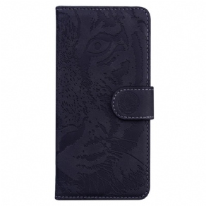 Læder Cover Moto G200 5G Tiger Face Print