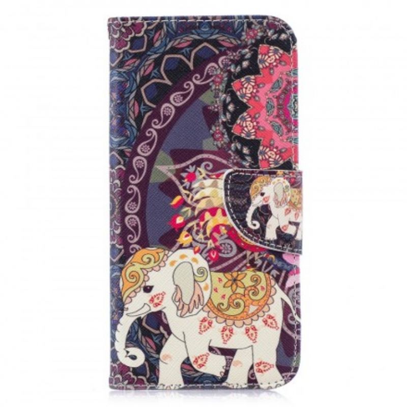 Flip Cover Huawei P Smart 2019 / Honor 10 Lite Etnisk Elefantmandala