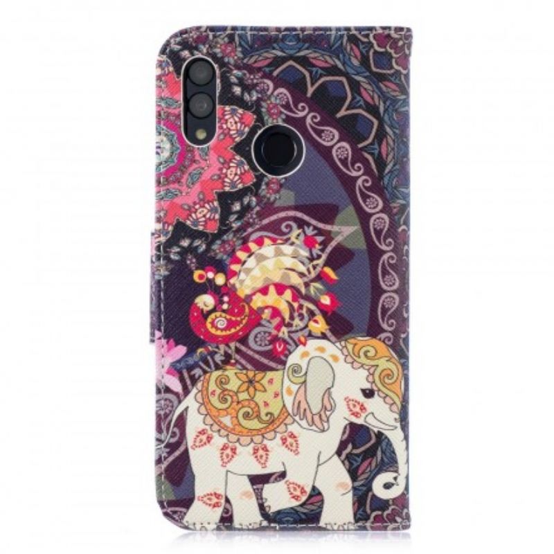 Flip Cover Huawei P Smart 2019 / Honor 10 Lite Etnisk Elefantmandala