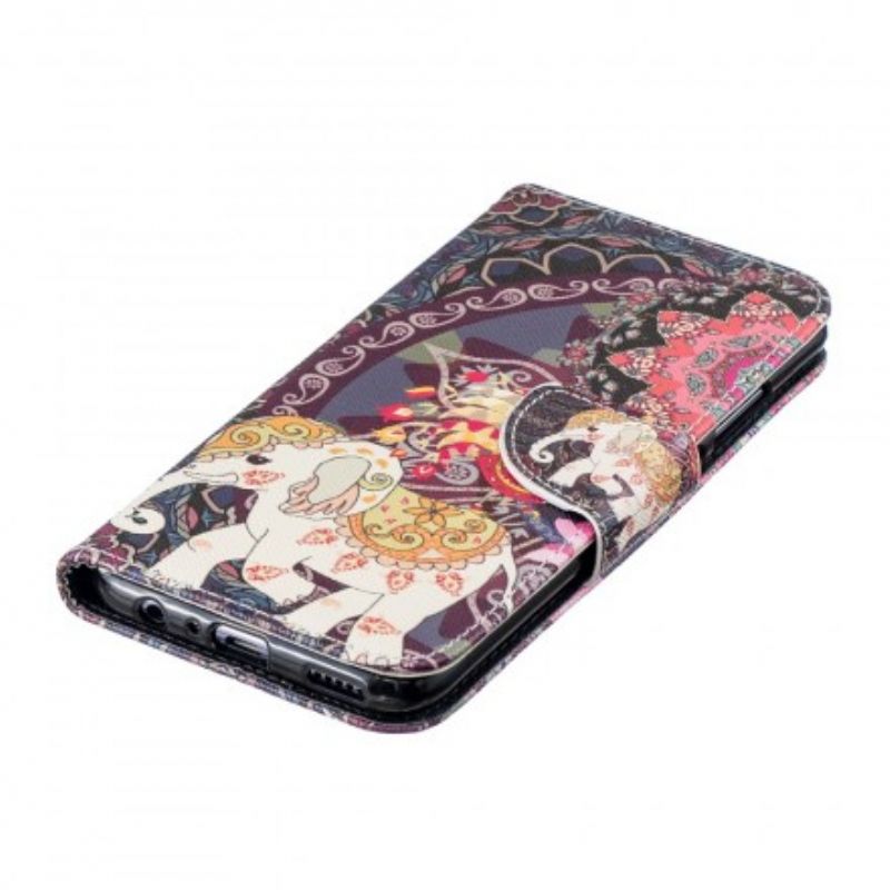Flip Cover Huawei P Smart 2019 / Honor 10 Lite Etnisk Elefantmandala