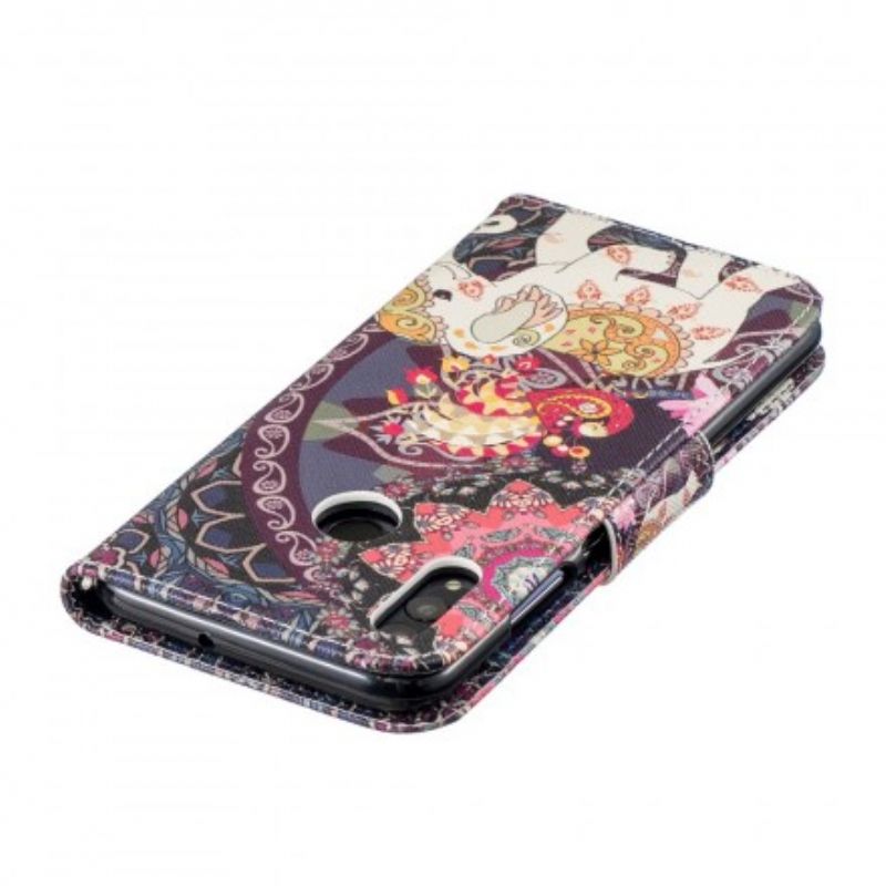Flip Cover Huawei P Smart 2019 / Honor 10 Lite Etnisk Elefantmandala