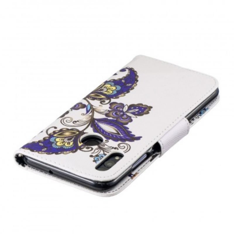 Flip Cover Huawei P Smart 2019 / Honor 10 Lite Sommerfugletatovering