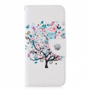 Læder Cover Huawei P Smart 2019 / Honor 10 Lite Blomstret Træ