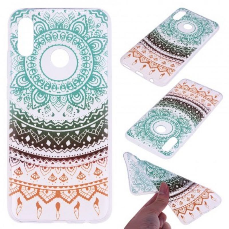 Mobilcover Huawei P Smart 2019 / Honor 10 Lite Farverig Sol Mandala