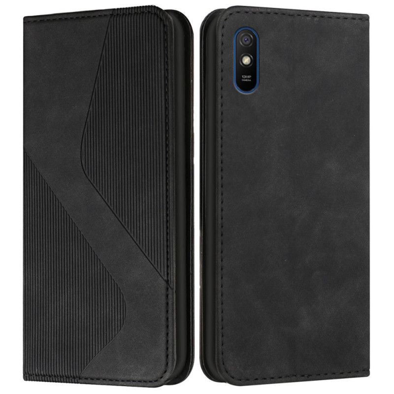 Cover Xiaomi Redmi 9A Flip Cover S-design Læderstil