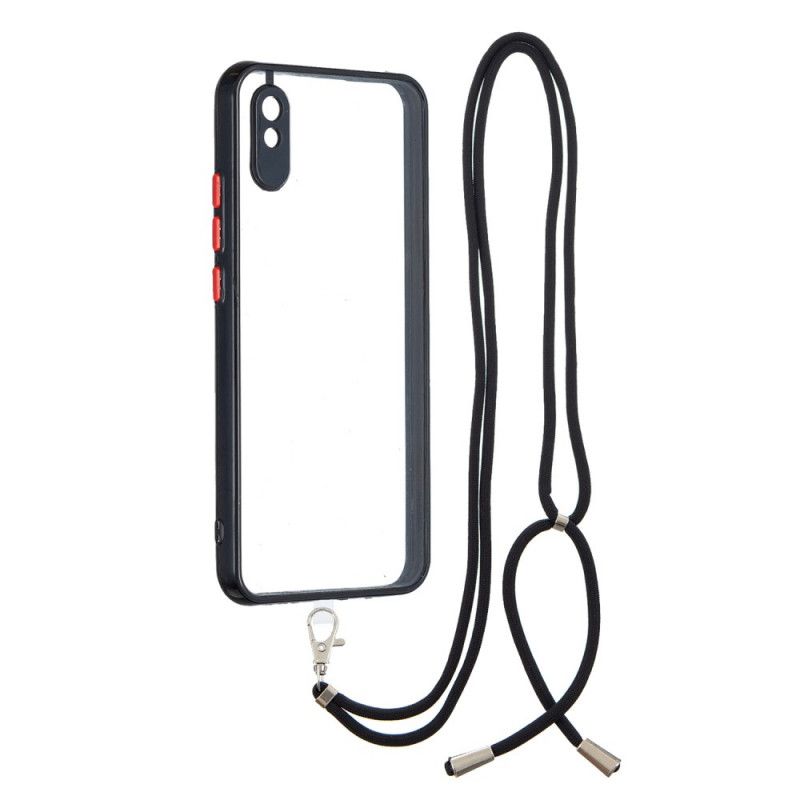 Cover Xiaomi Redmi 9A Hybrid Med Farvet Ledning