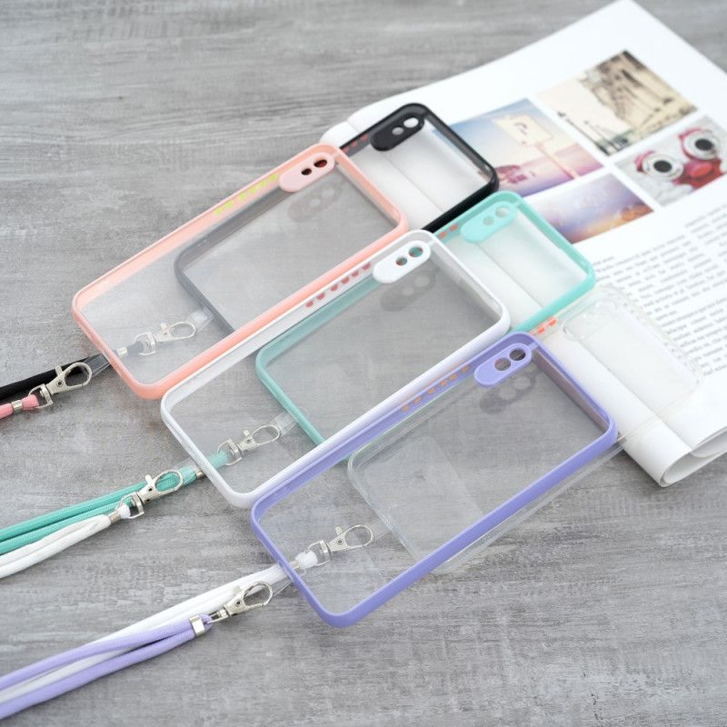 Cover Xiaomi Redmi 9A Hybrid Med Farvet Ledning