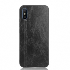Cover Xiaomi Redmi 9A Søm Lædereffekt