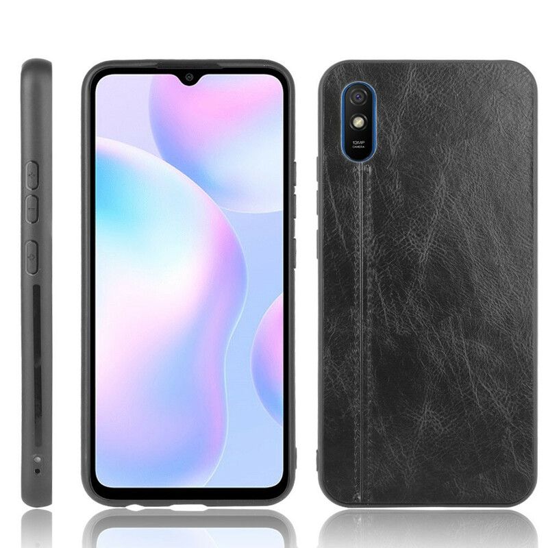 Cover Xiaomi Redmi 9A Søm Lædereffekt