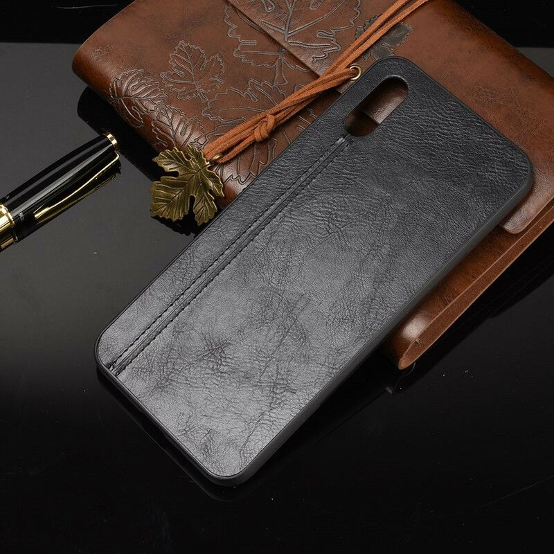 Cover Xiaomi Redmi 9A Søm Lædereffekt