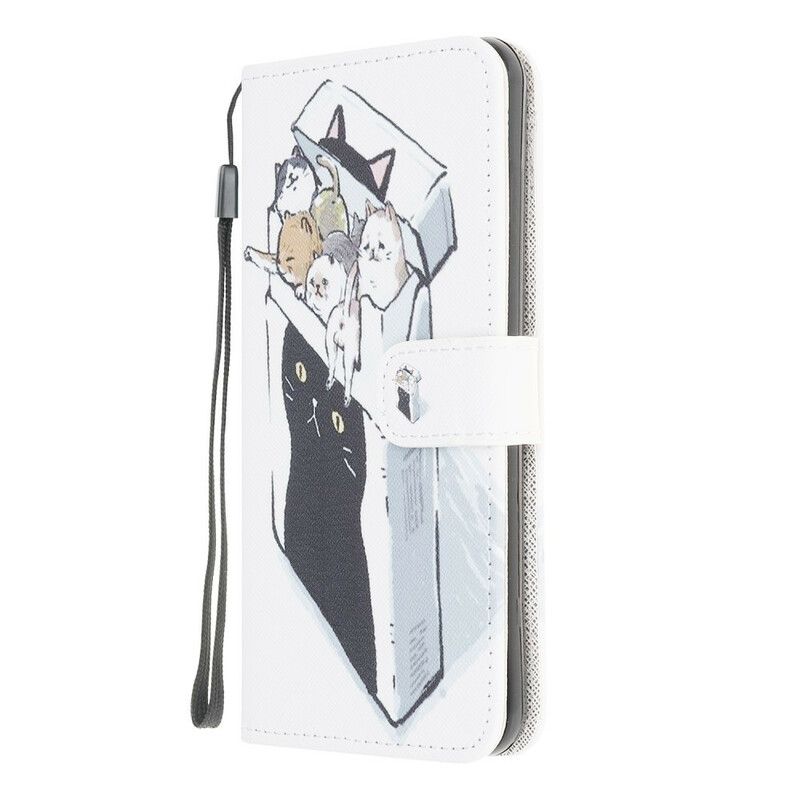 Flip Cover Xiaomi Redmi 9A Med Snor Thong Cat Levering