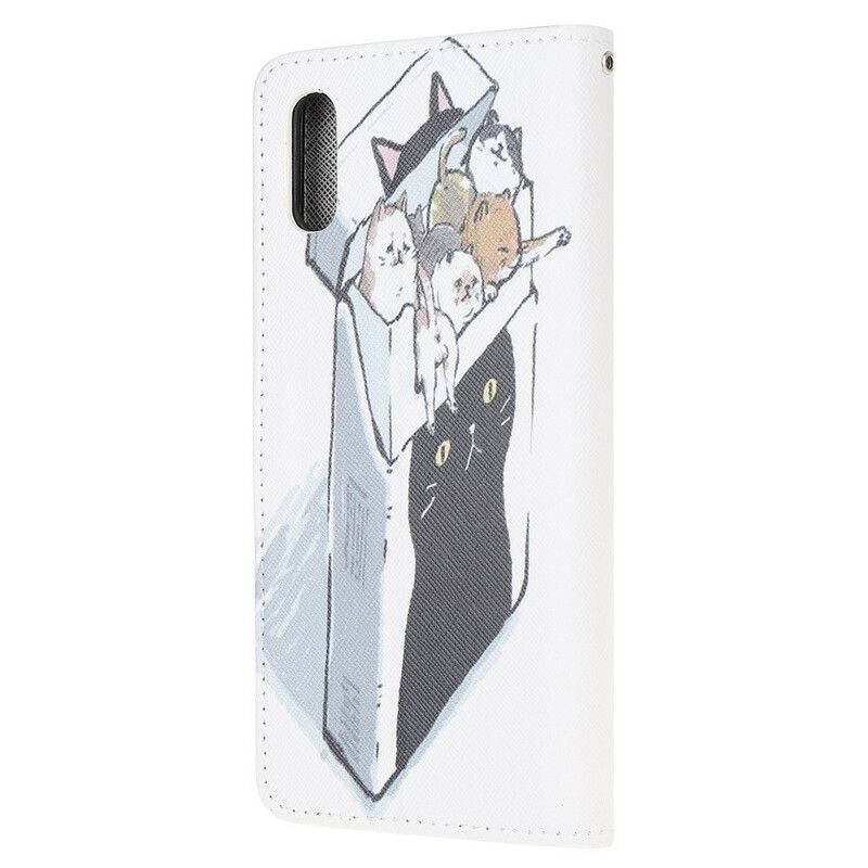 Flip Cover Xiaomi Redmi 9A Med Snor Thong Cat Levering