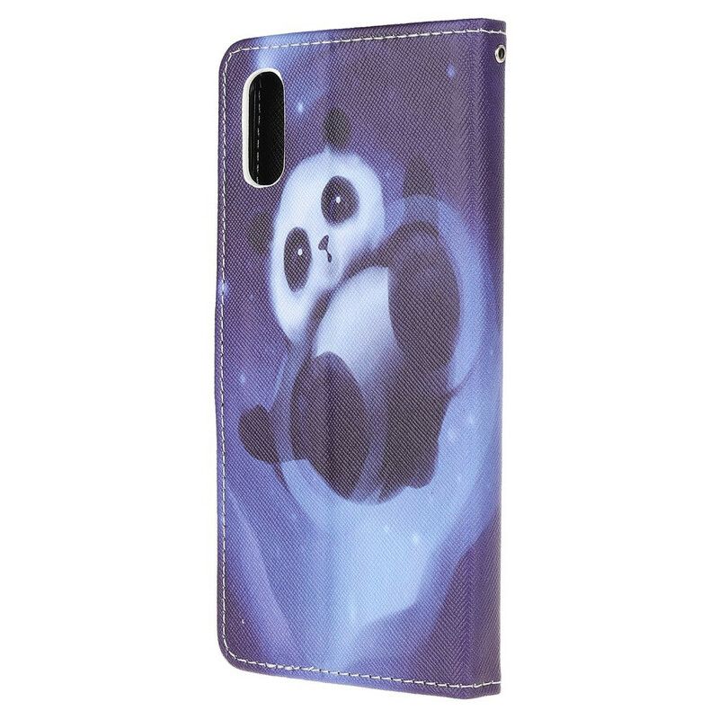 Flip Cover Xiaomi Redmi 9A Med Snor Thong Space Panda