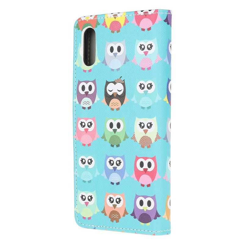 Læder Cover Xiaomi Redmi 9A Flere Ugler