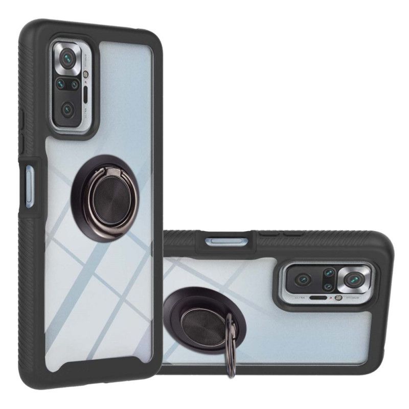 Cover Xiaomi Redmi Note 10 Pro Farvet Konturhybrid Med Ring