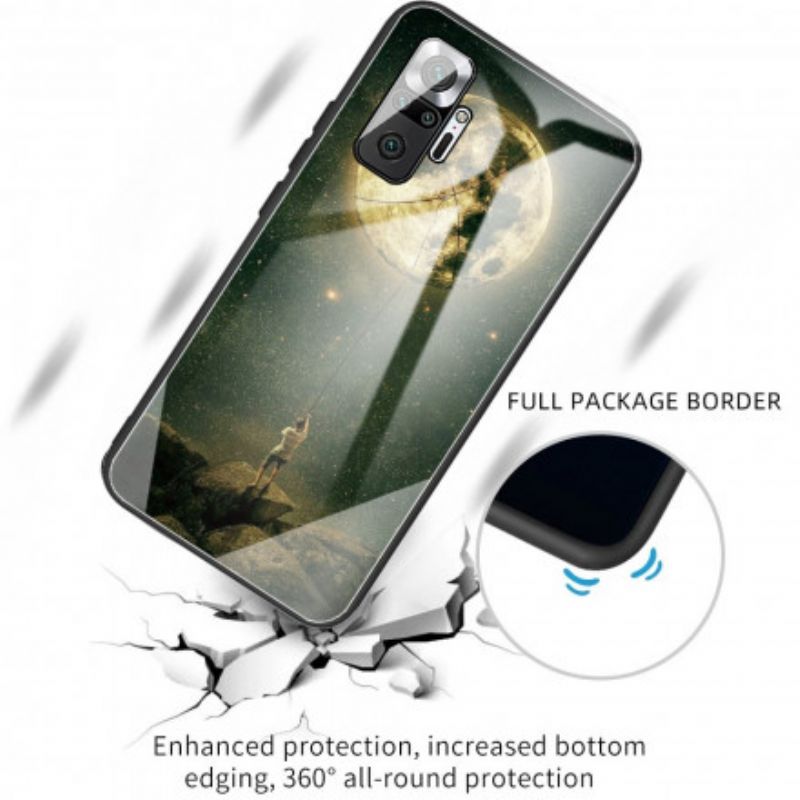 Cover Xiaomi Redmi Note 10 Pro Månemand Hærdet Glas