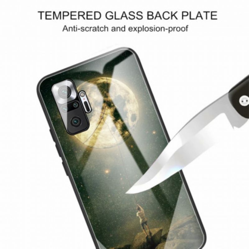 Cover Xiaomi Redmi Note 10 Pro Månemand Hærdet Glas